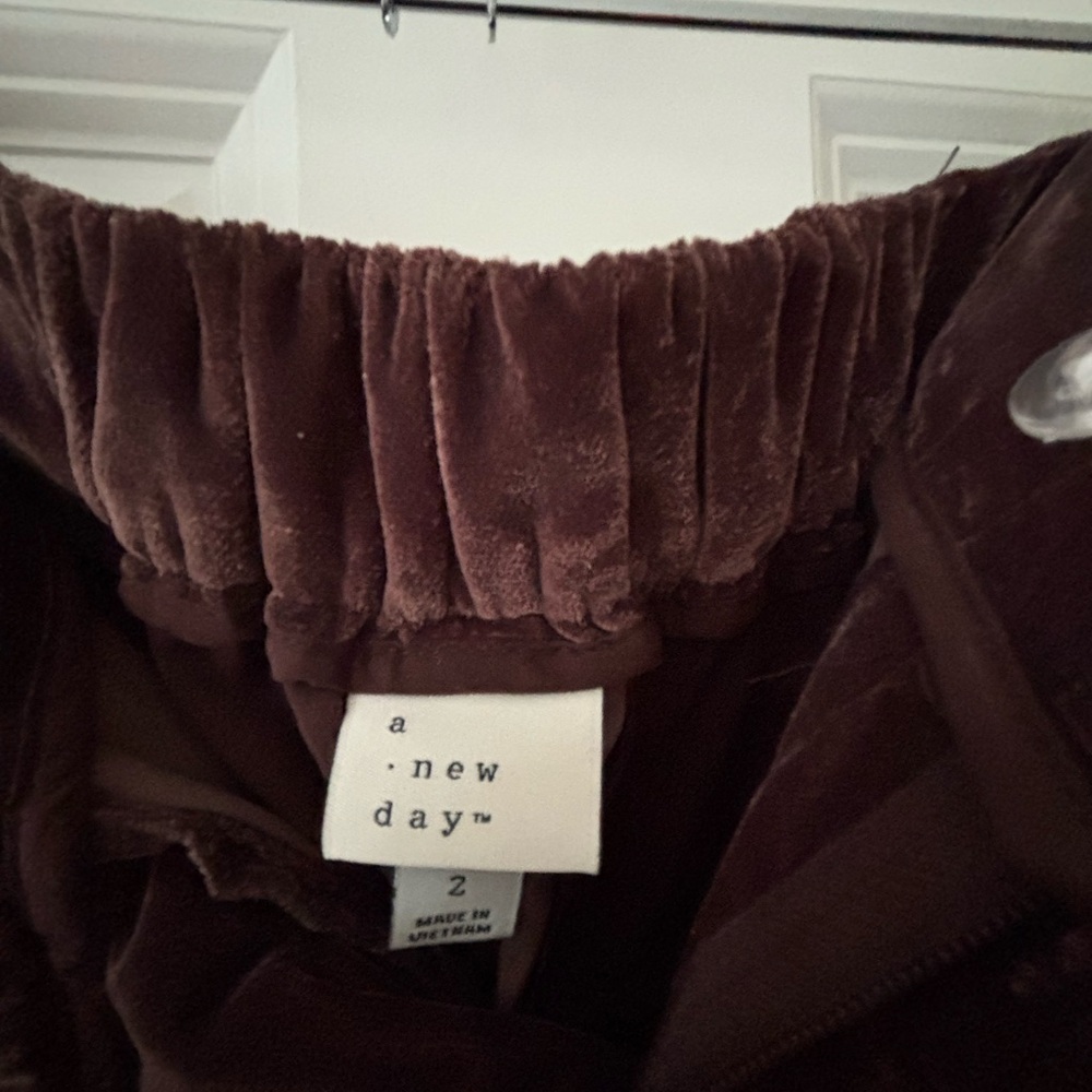 A New Day Women's Brown Velvet Trousers